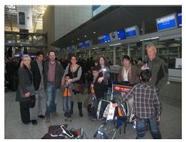 Abschied von den Gasteltern im Frankfurter Flughafen